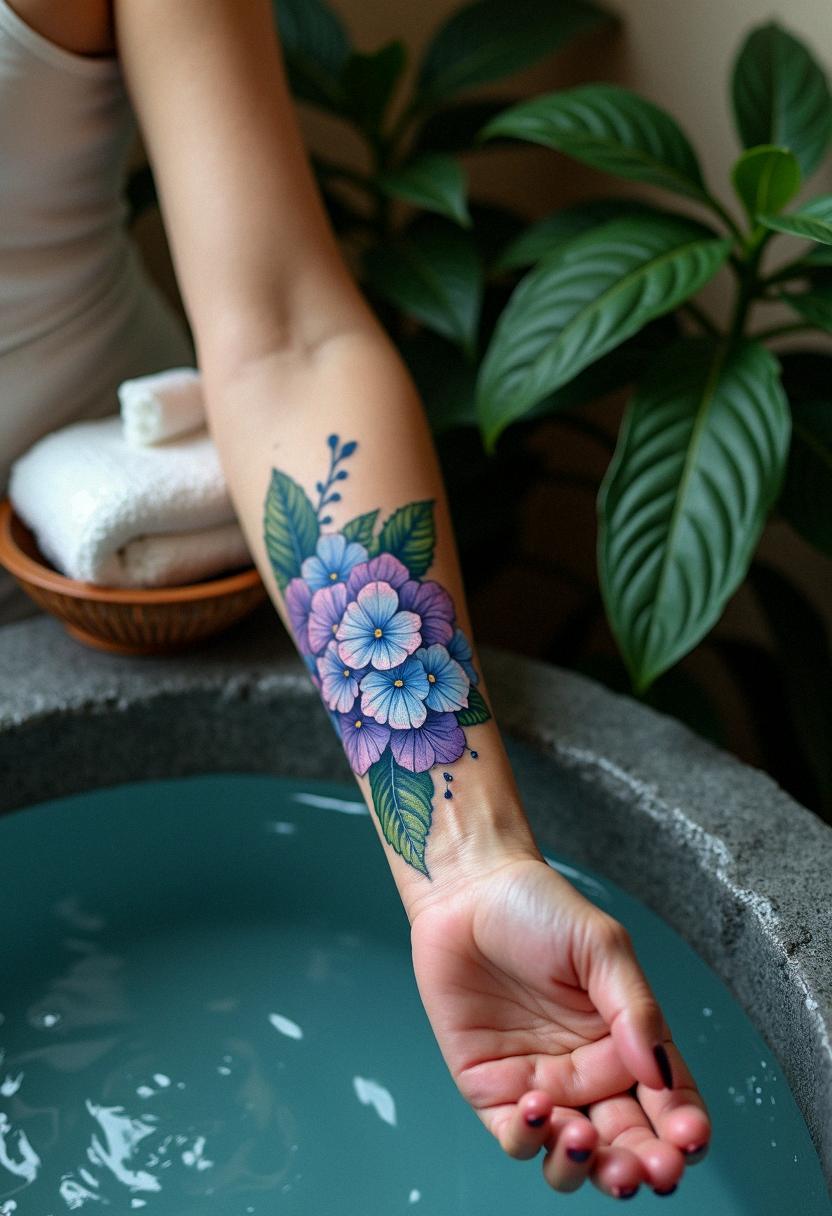 hydrangea tattoo