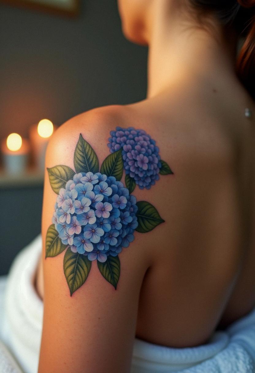 hydrangea tattoo