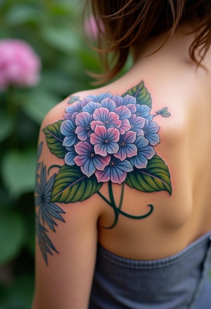 hydrangea tattoo