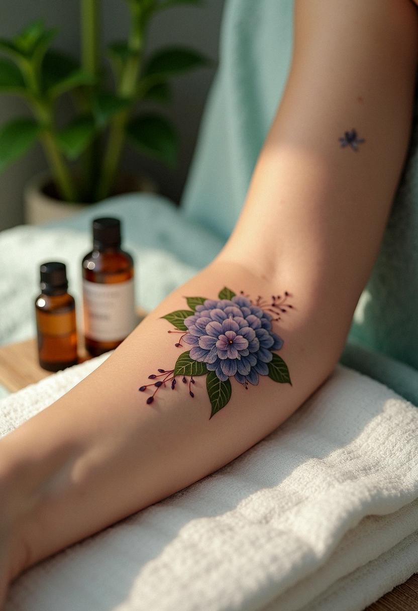 hydrangea tattoo