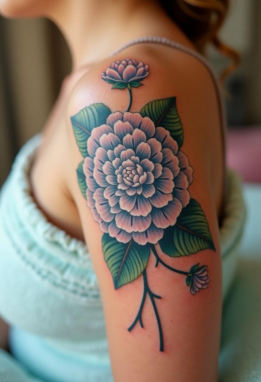 hydrangea tattoo