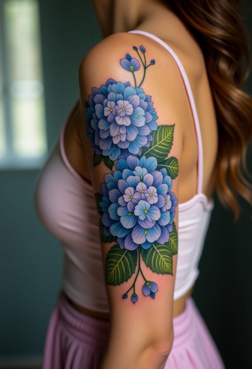 hydrangea tattoo