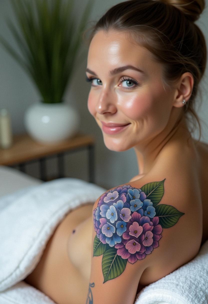 hydrangea tattoo