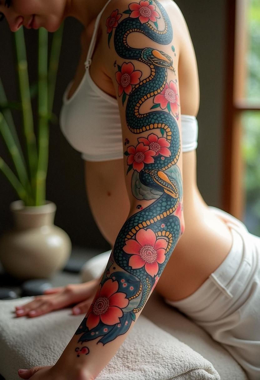 japanese snake tattoo