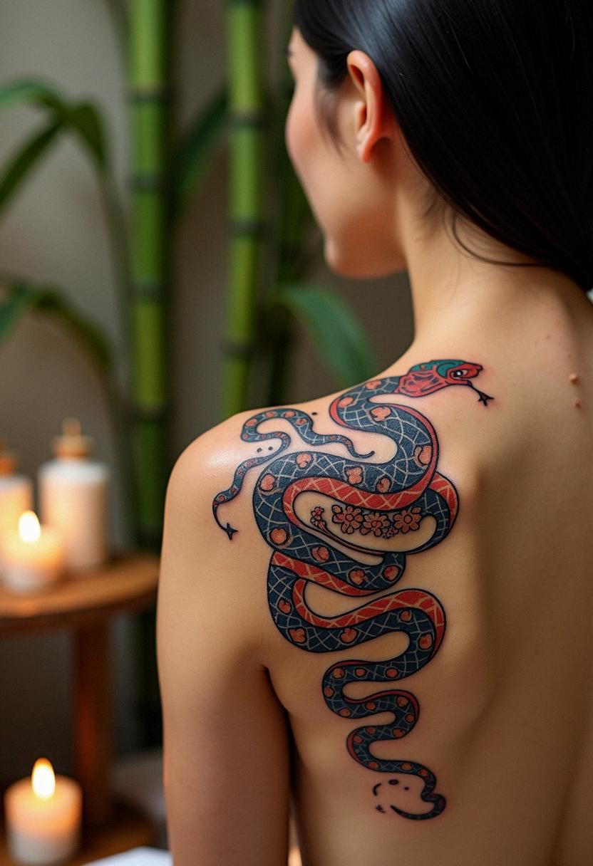 japanese snake tattoo