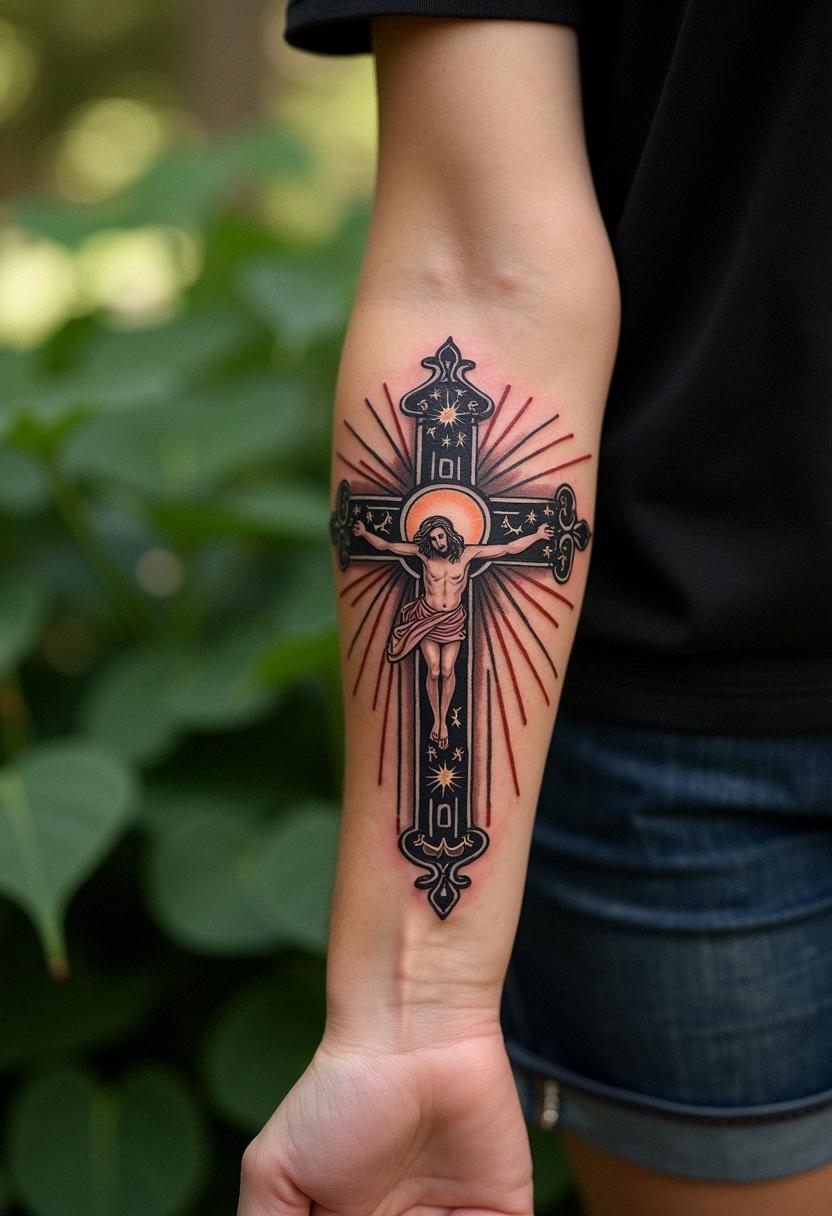 jesus cross tattoo