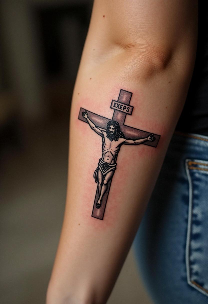 jesus cross tattoo