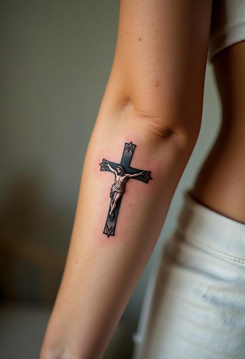 jesus cross tattoo
