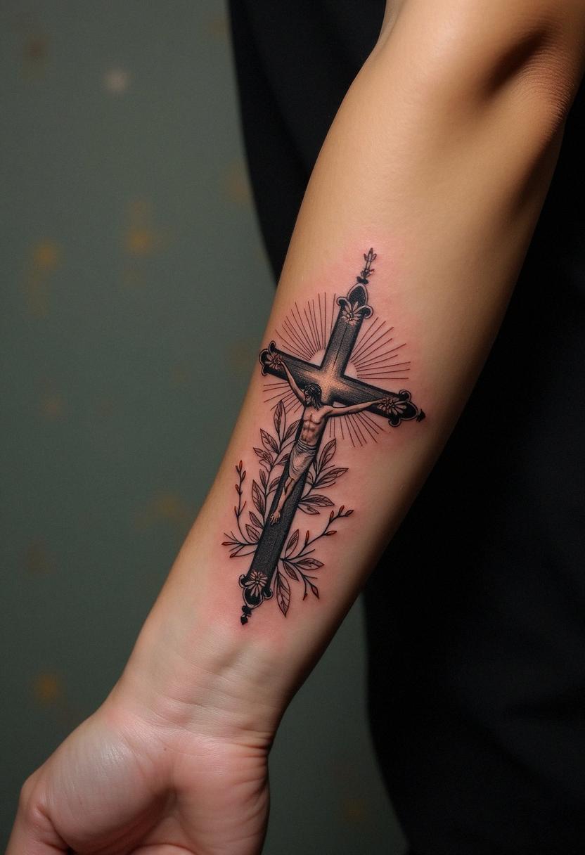 jesus cross tattoo