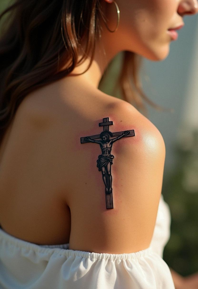 jesus cross tattoo
