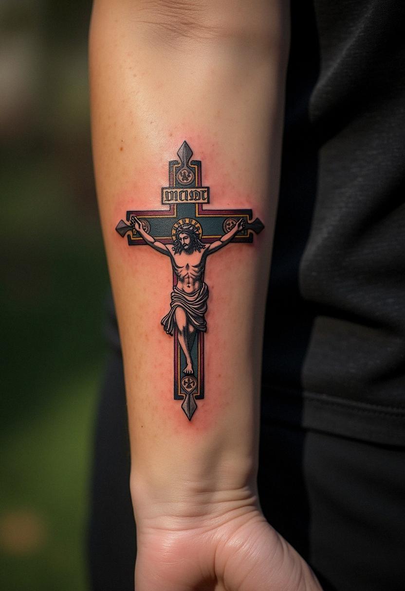 jesus cross tattoo