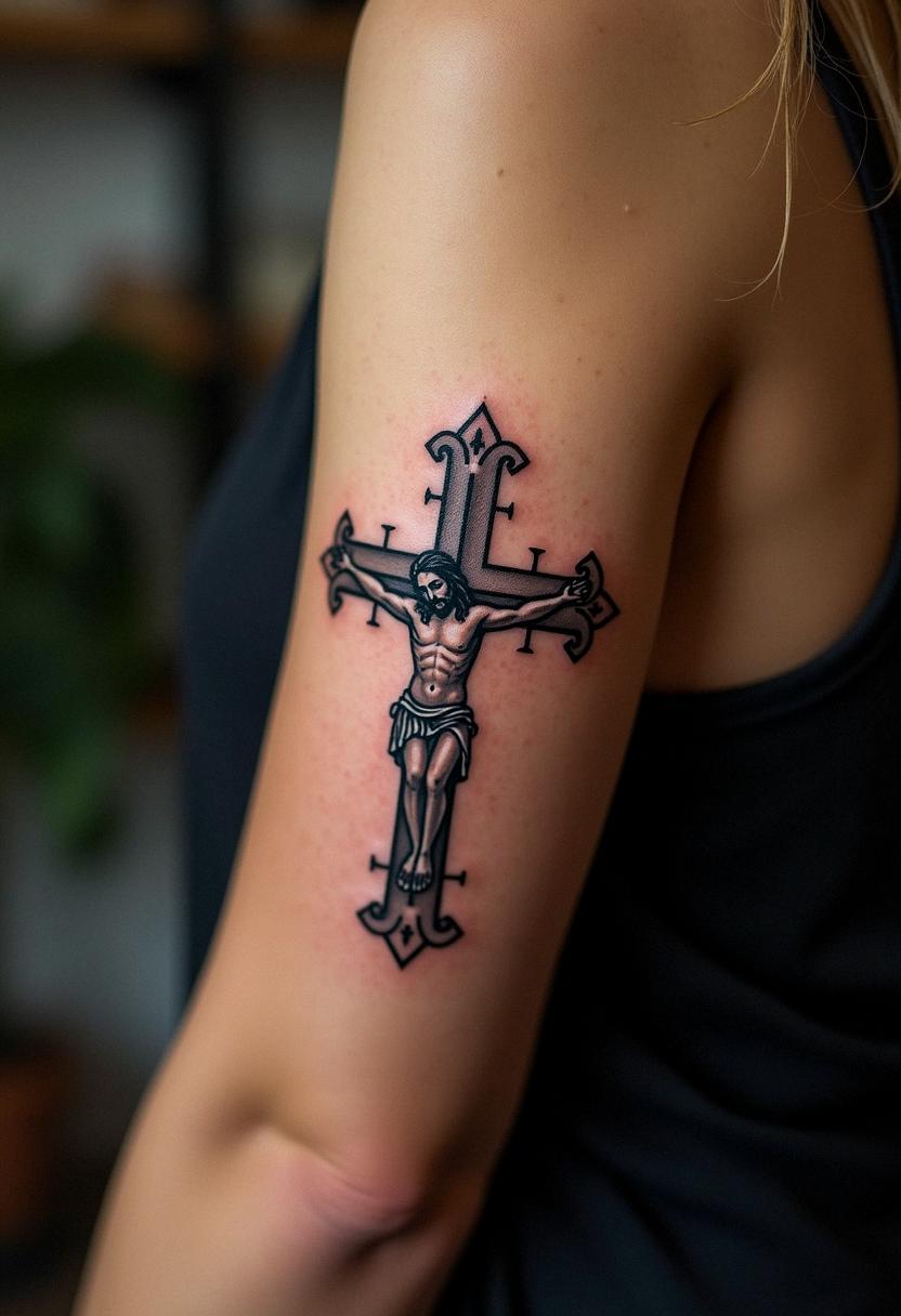 jesus cross tattoo