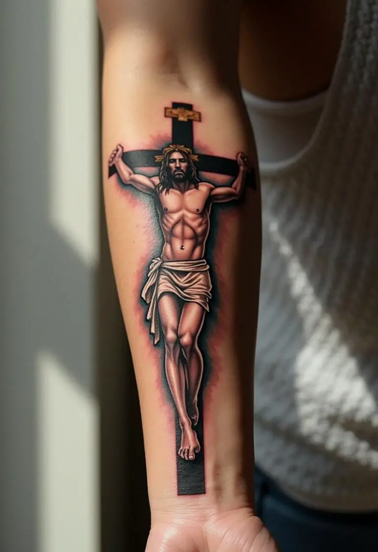 Jesus On Cross Tattoo 00001