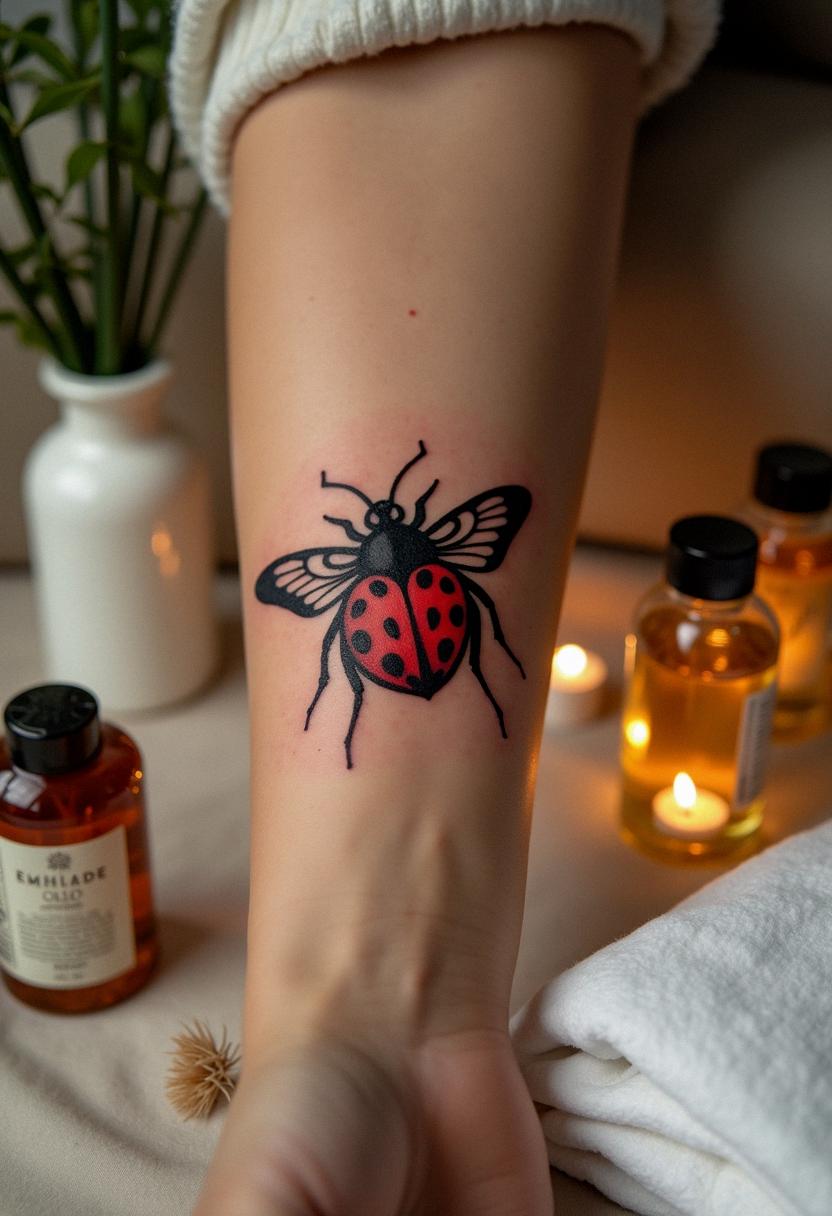 ladybug tattoo