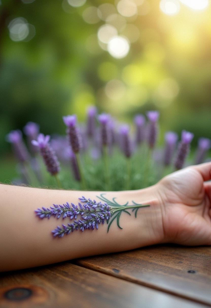 lavender tattoo