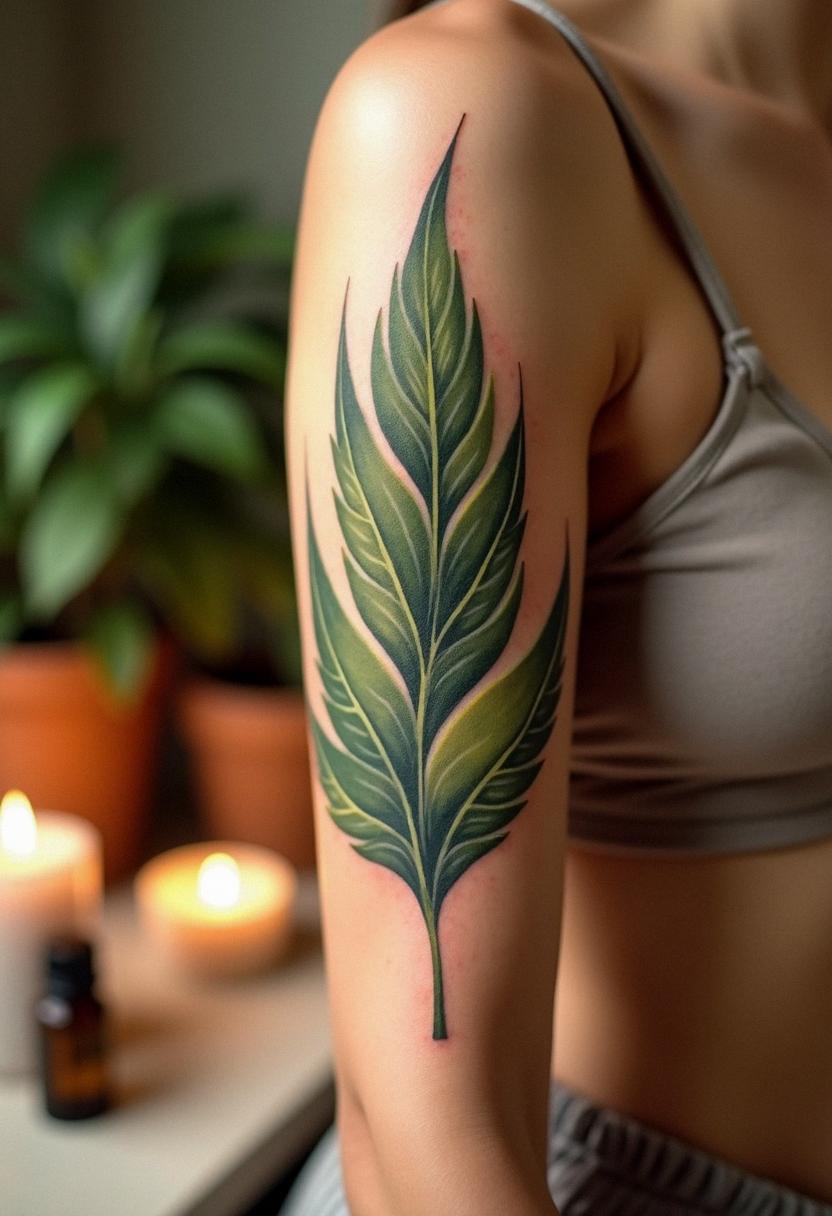 leaf tattoo