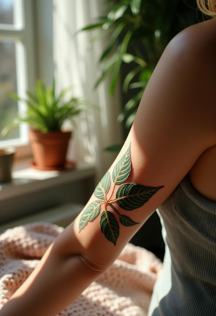 leaf tattoo