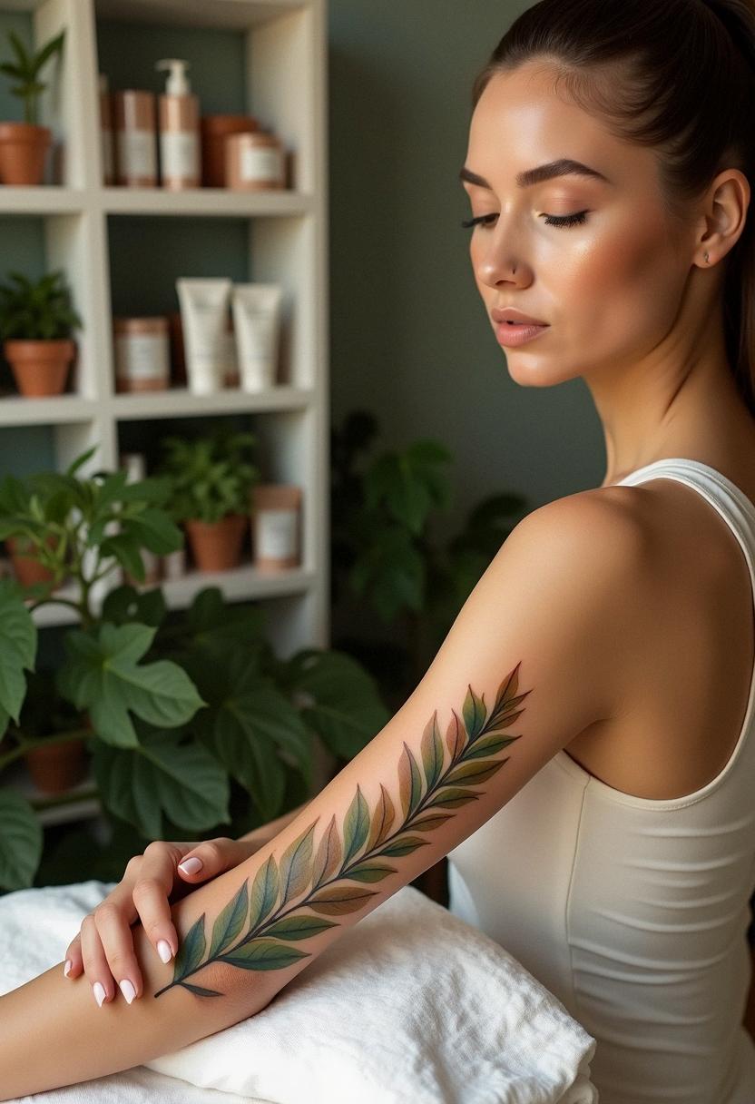 leaf tattoo