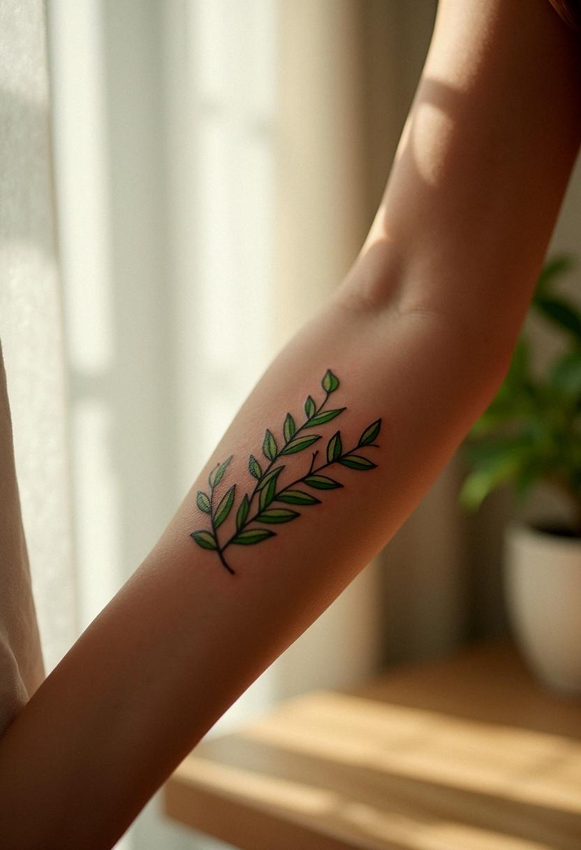 leaf tattoo