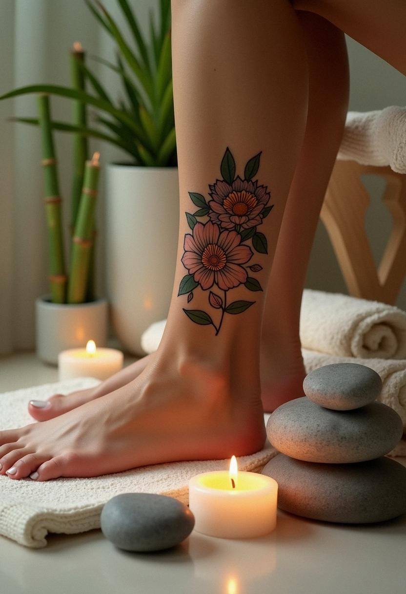 leg calf tattoo