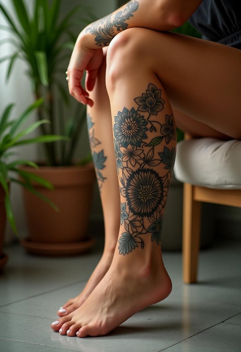 leg tattoos