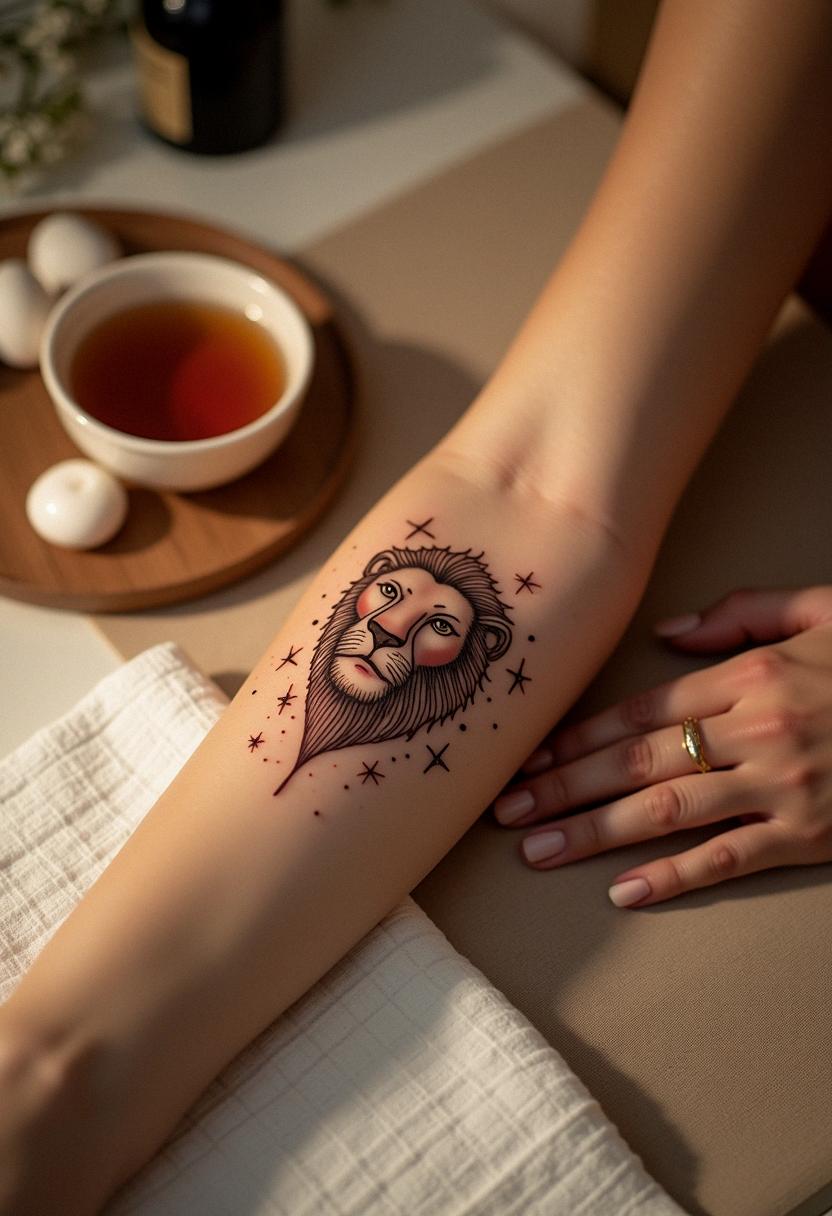 leo sign tattoo