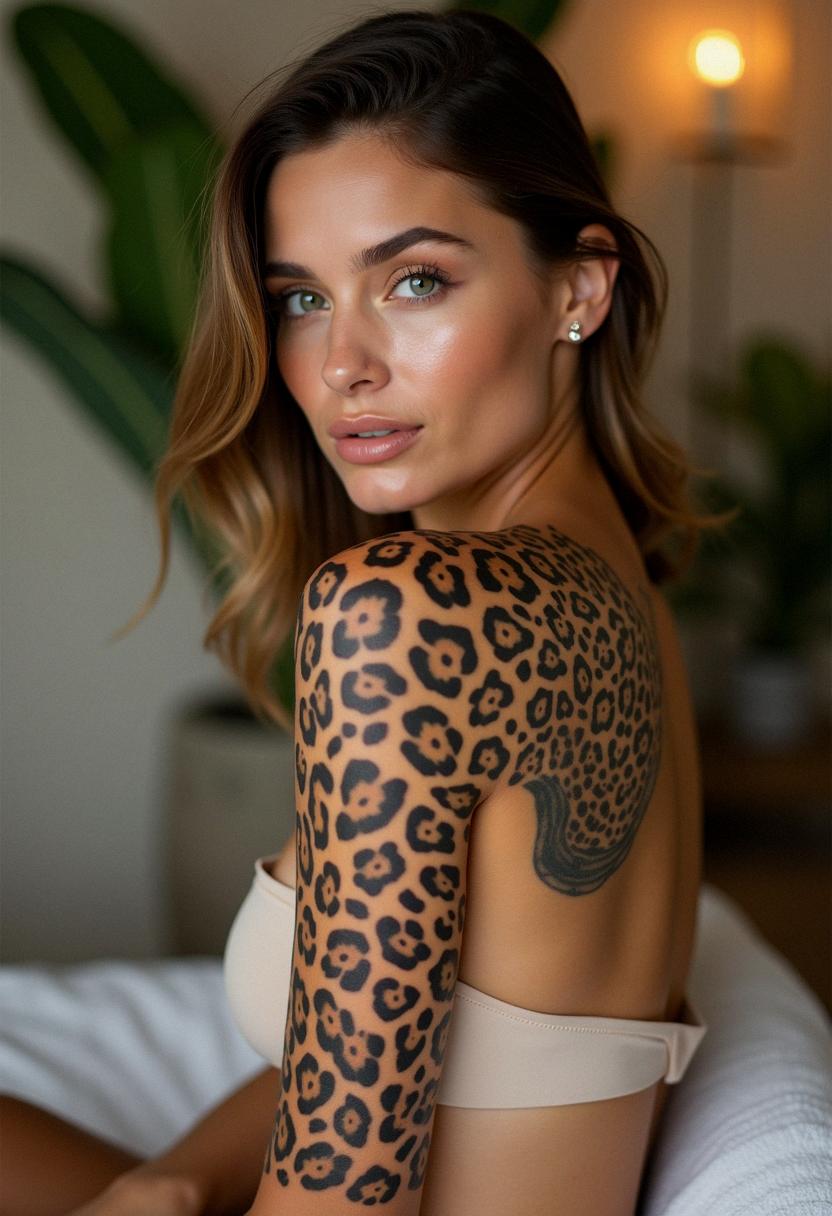 leopard print tattoo