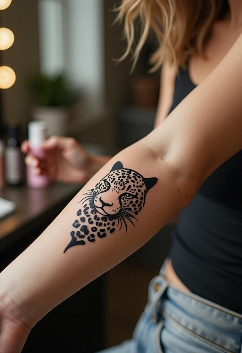 leopard print tattoo