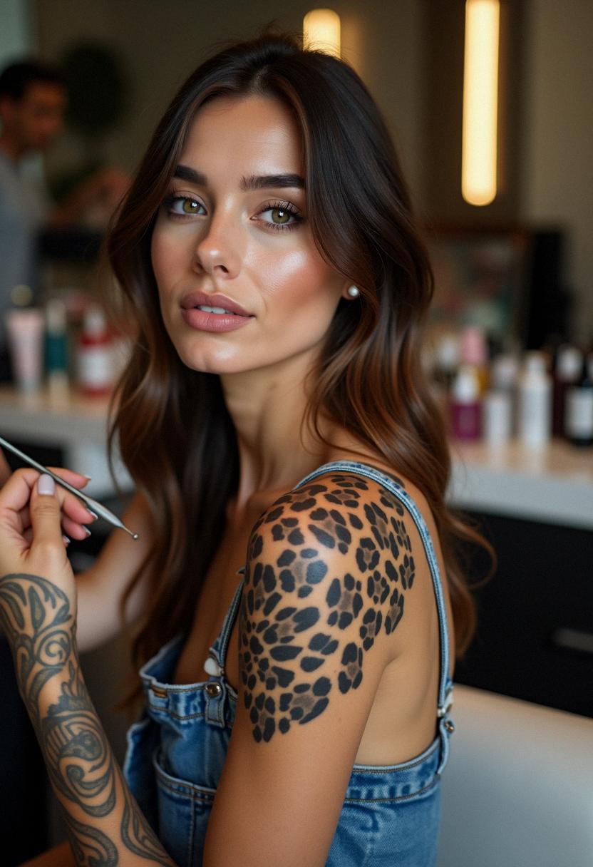 leopard print tattoo