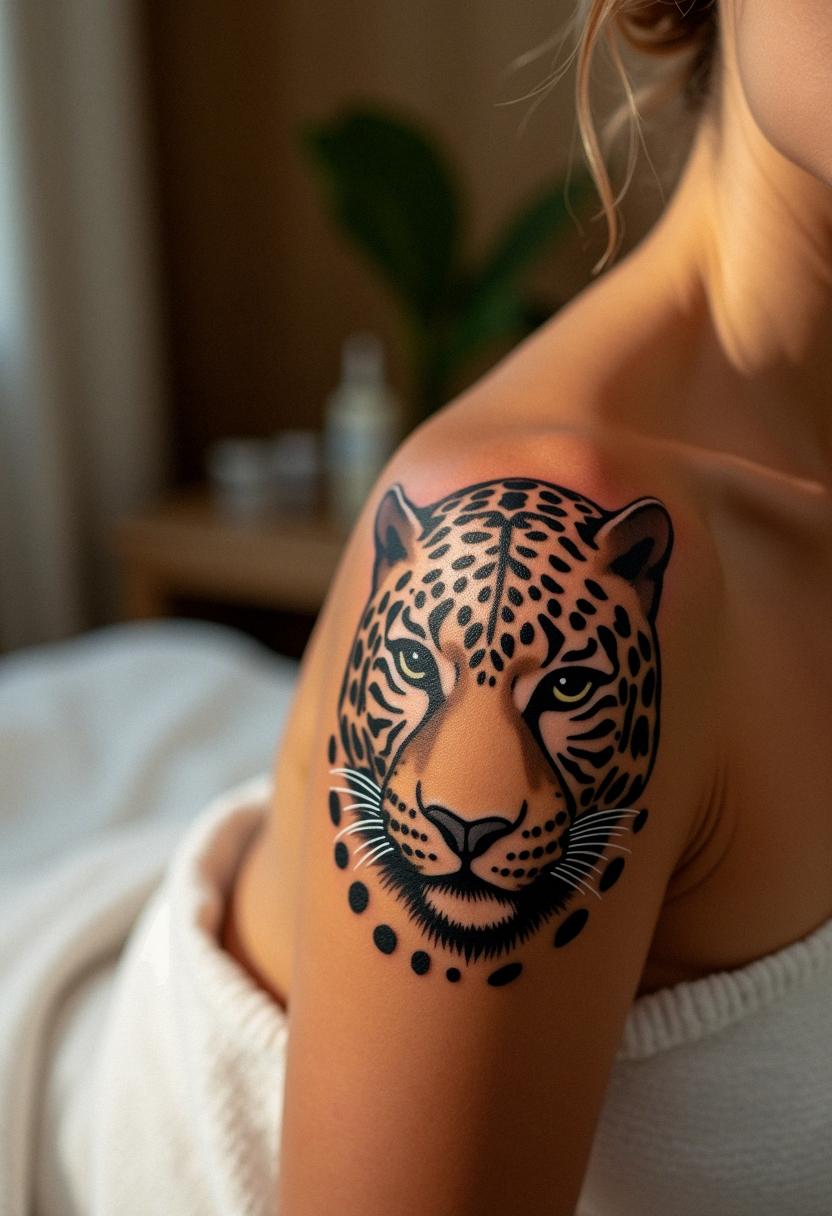 leopard print tattoo