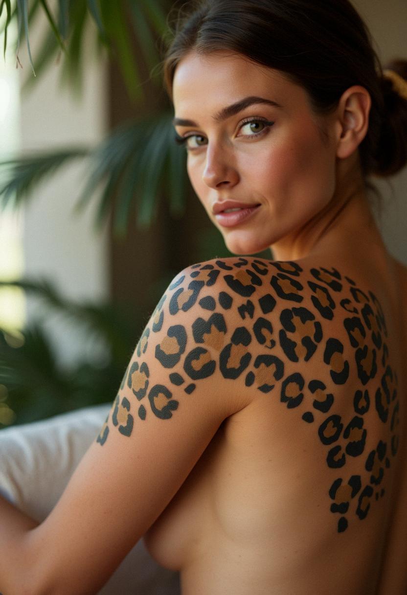 leopard print tattoo