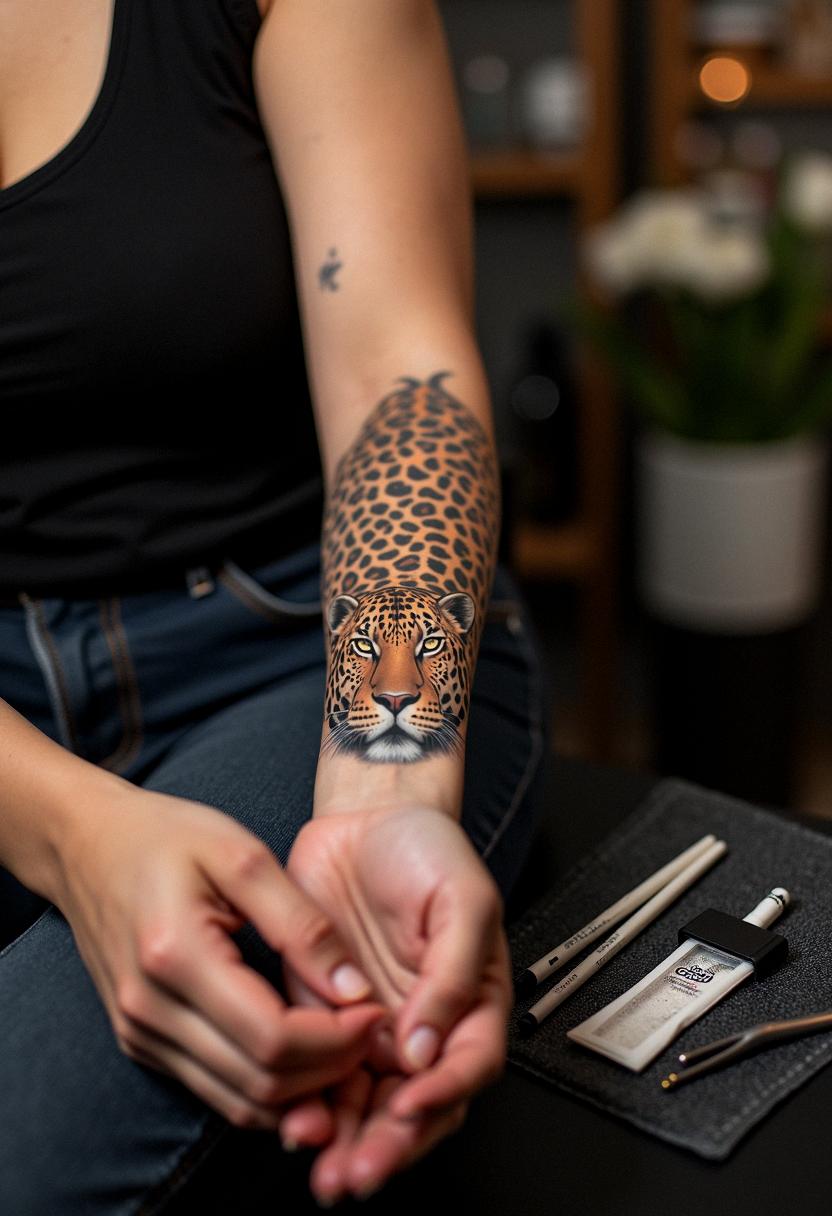leopard print tattoo