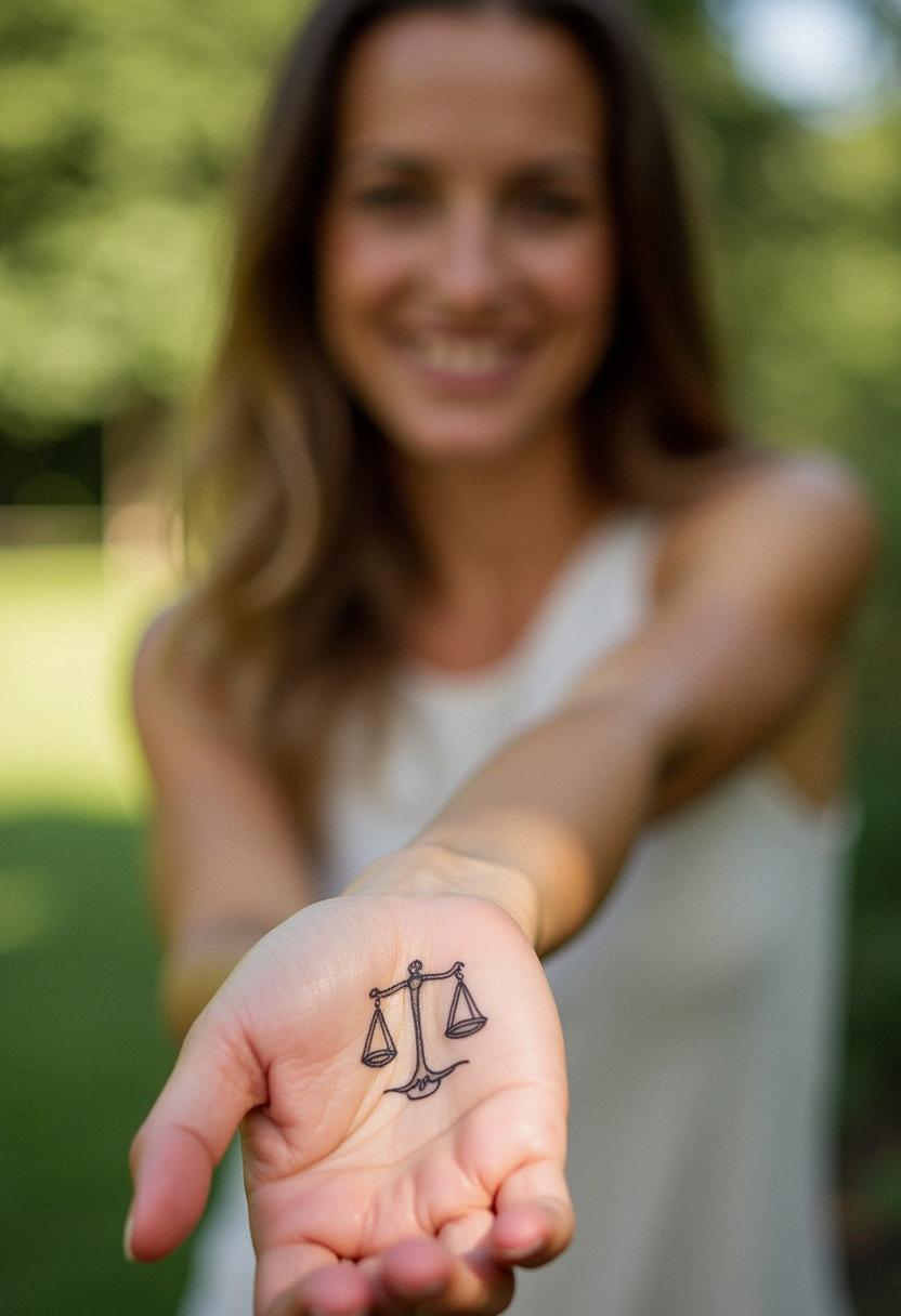 libra symbol tattoo