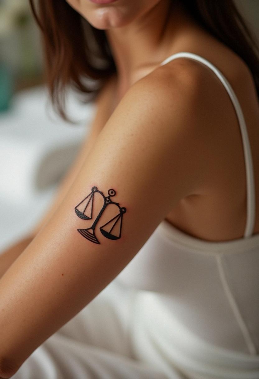 libra symbol tattoo
