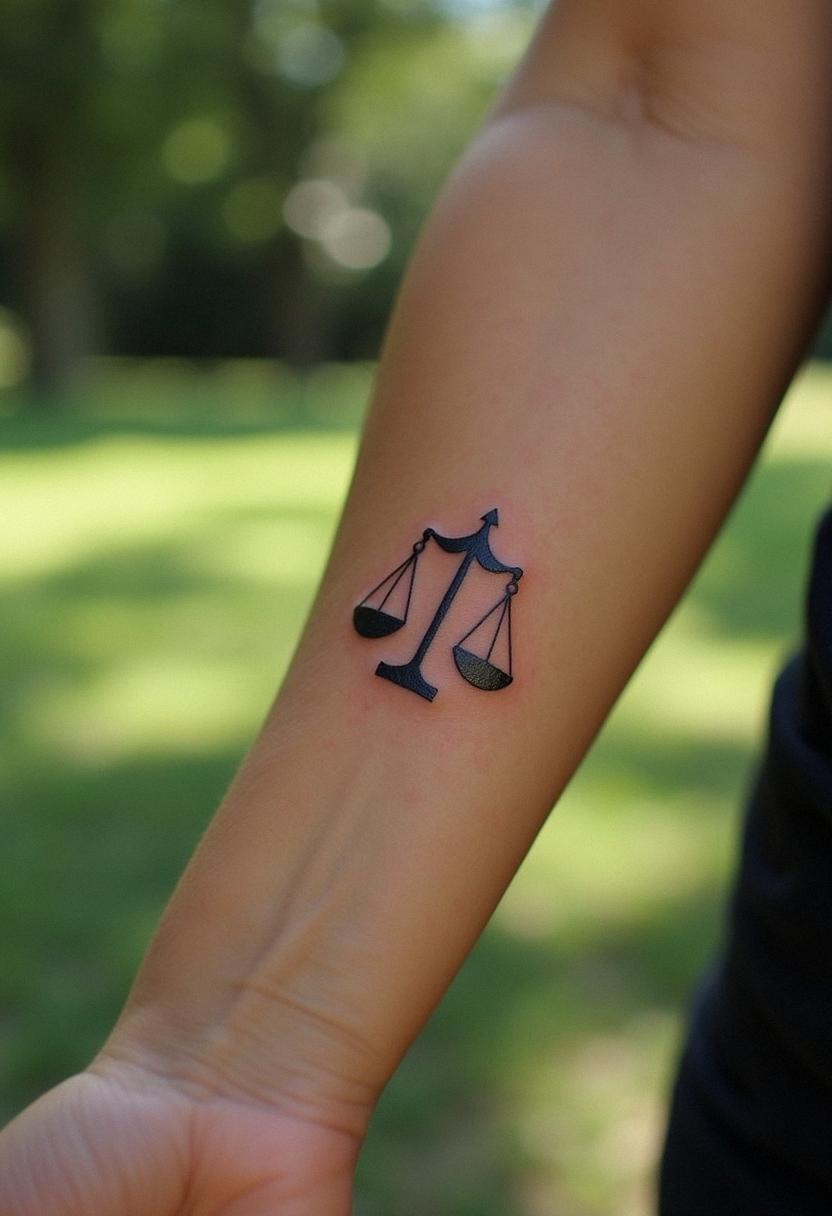 libra symbol tattoo