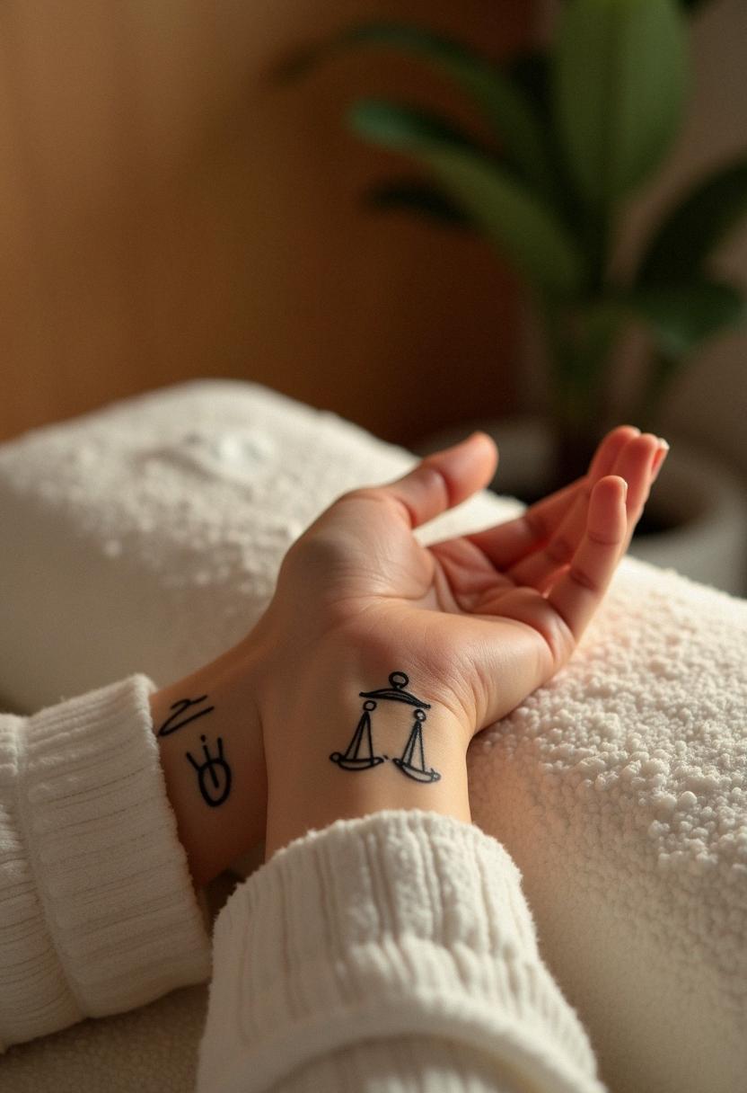 libra symbol tattoo