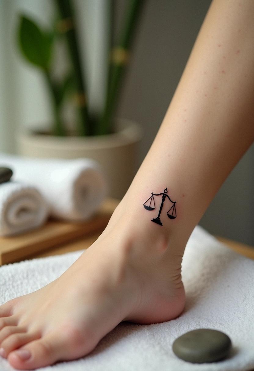 libra symbol tattoo