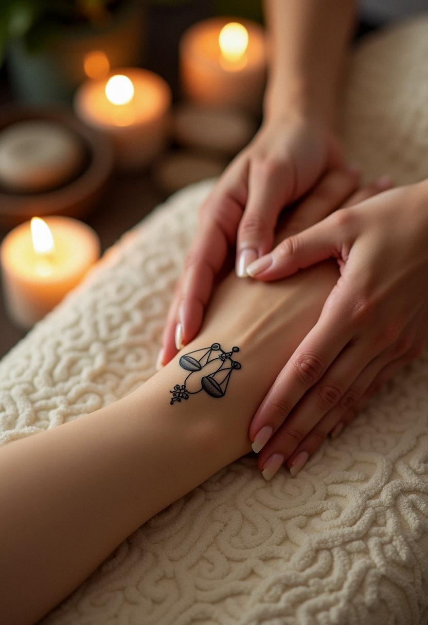 libra symbol tattoo