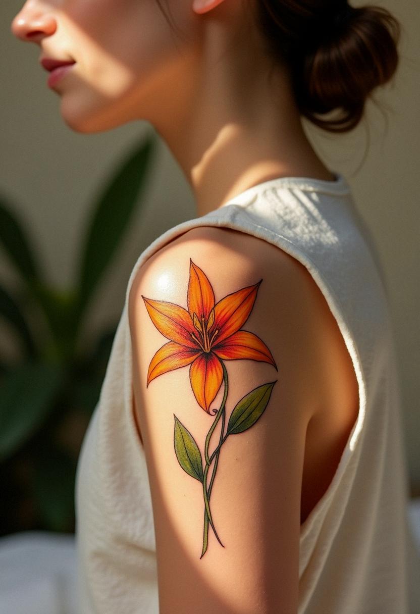 lily flower tattoo