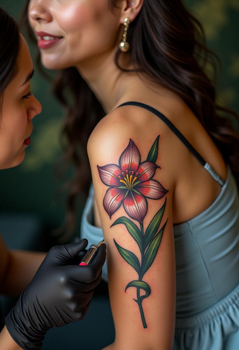 lily flower tattoo