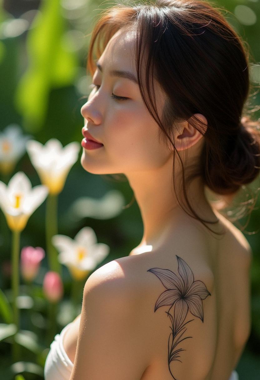 lily flower tattoo