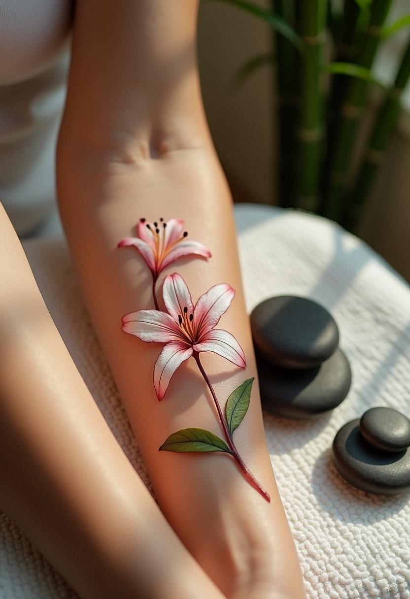 lily flower tattoo