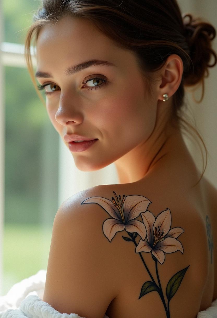 lily flower tattoo