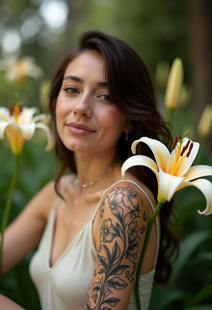 lily flower tattoo