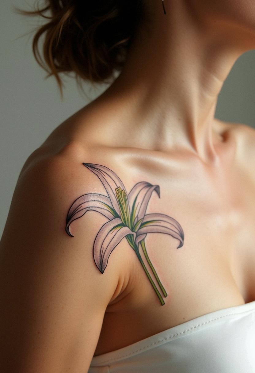 lily flower tattoo