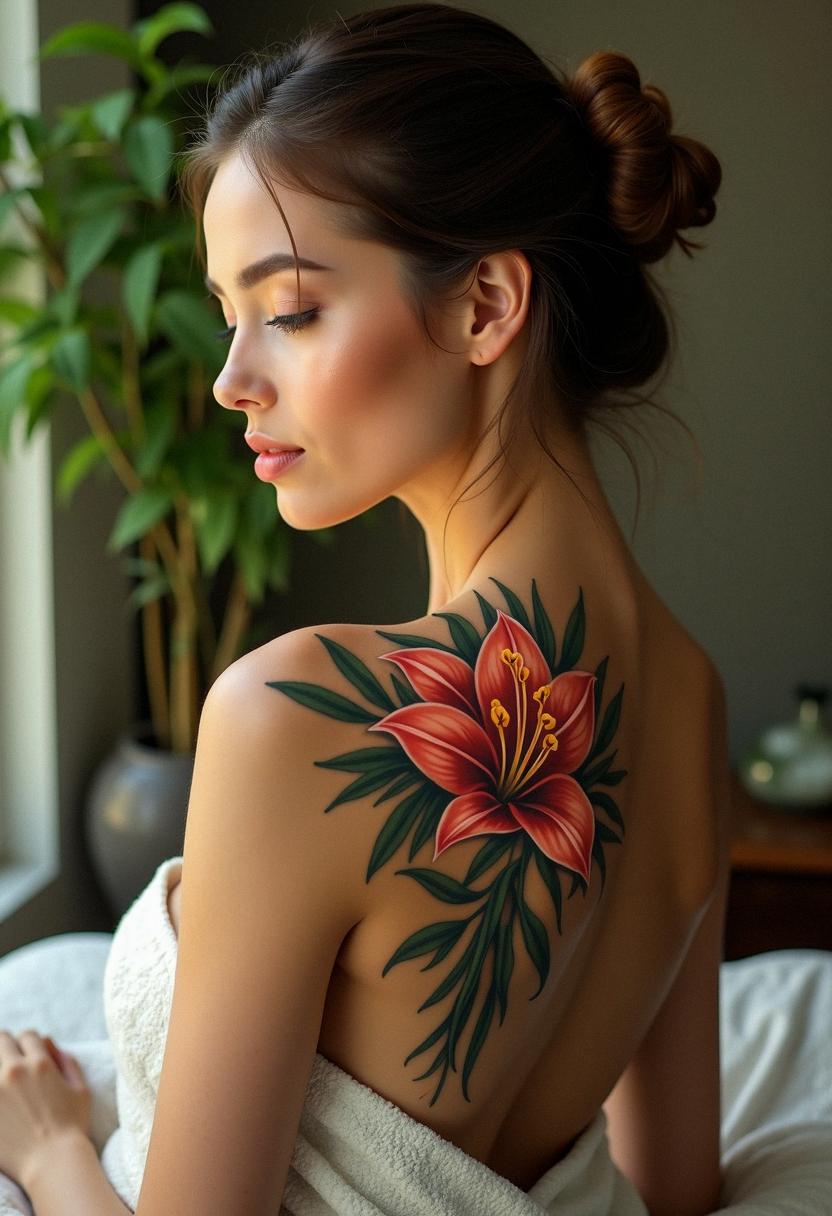 lily flower tattoo