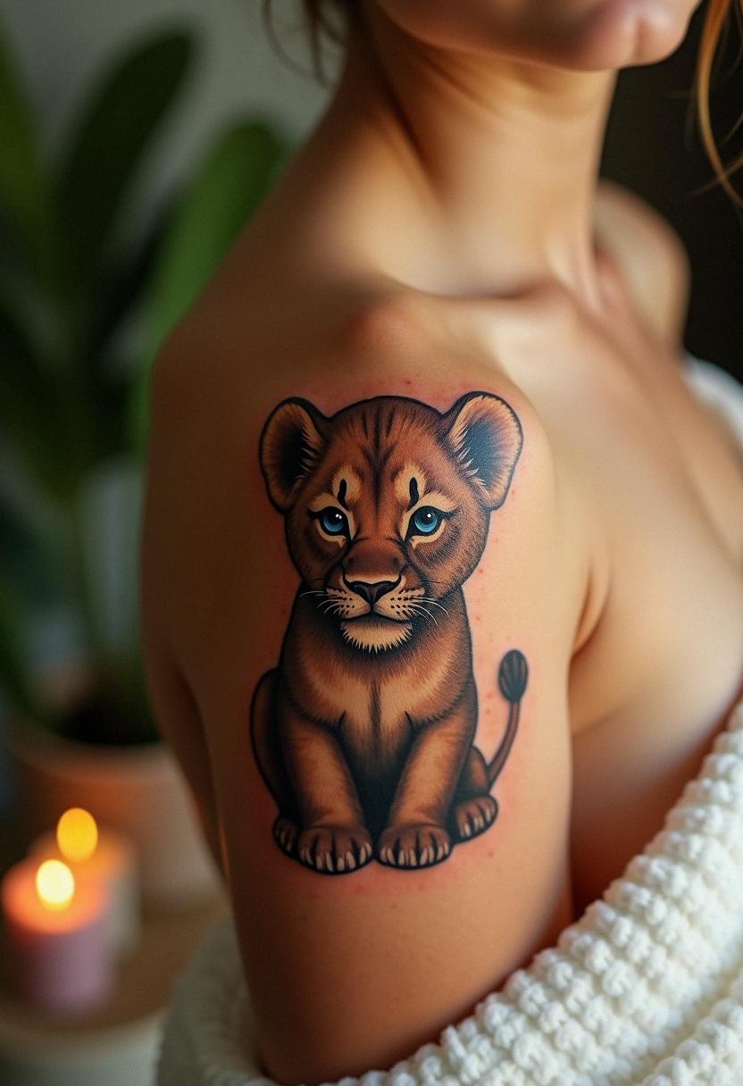 lion cub tattoo