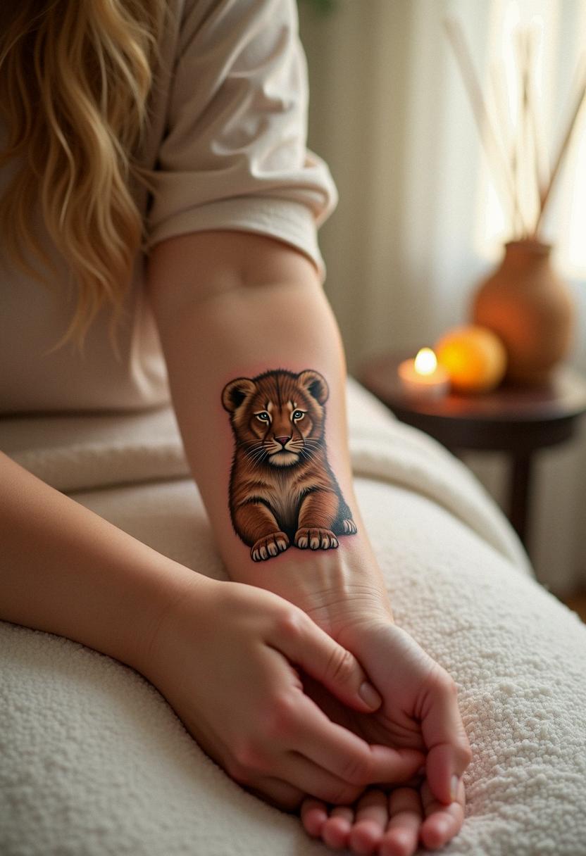 lion cub tattoo
