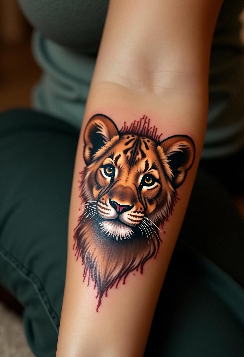 lion cub tattoo