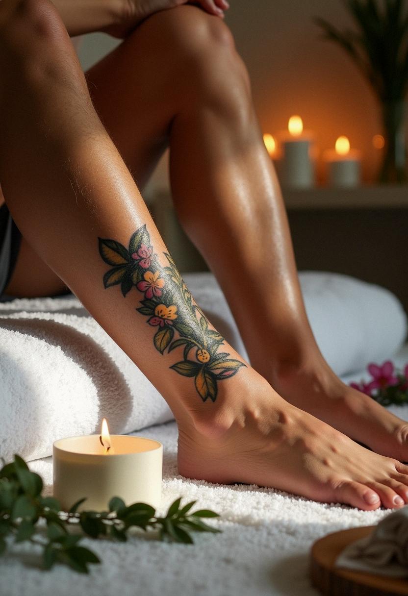 male leg tattoos